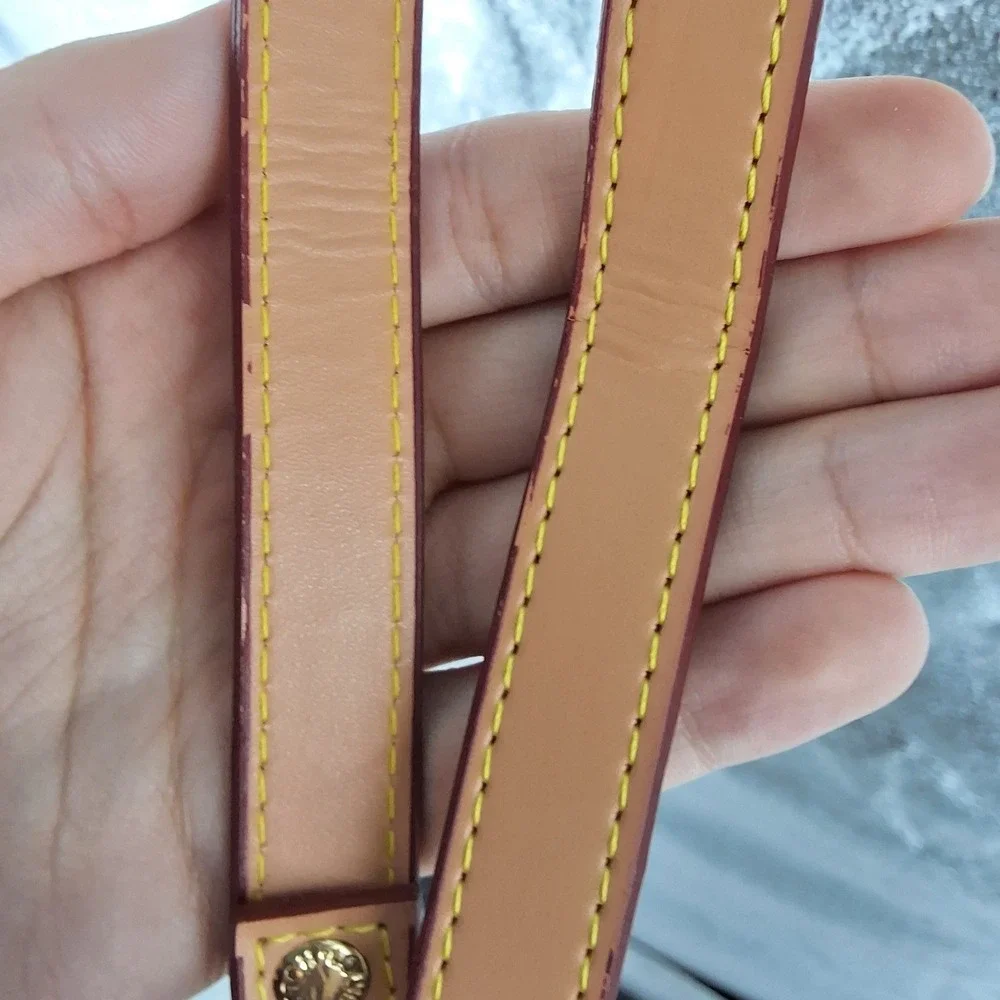 Louis Vuitton Vachetta Leather Crossbody Shoulder Strap Gold Hardware Tan